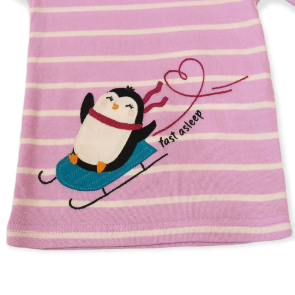 Carter's Cotton Striped Penguin Pajama Sleep Top